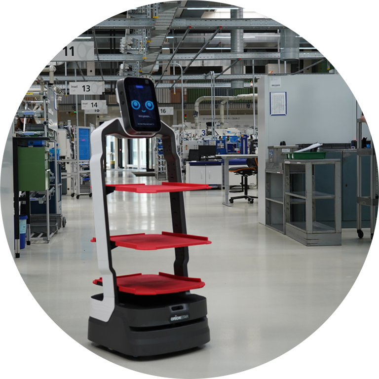 Serviceroboter für die Industrie Transportroboter, Empfangsroboter, Reinigungsroboter, Pflegeroboter für Industrieunternehmen, Produktion und Lager