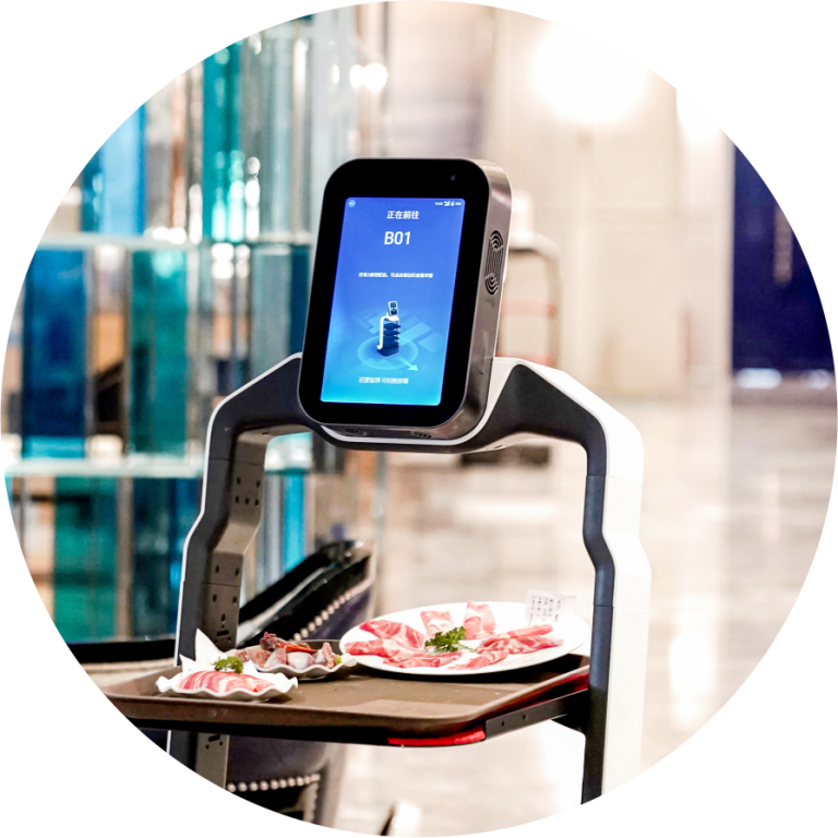 Serviceroboter für die Gastronomie und Hotelerie Transportroboter, Empfangsroboter, Reinigungsroboter, Pflegeroboter für Restaurant, Hotel und Catering